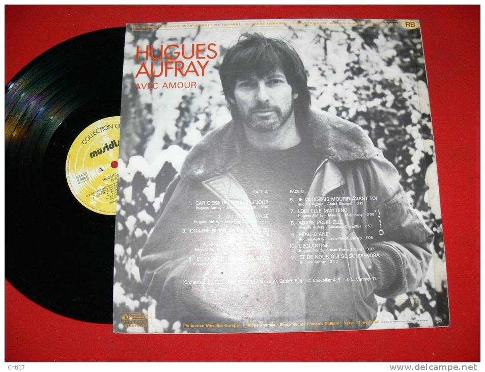 HUGUES AUFRAY  AVEC AMOUR  EDIT  BARCLAY - Country Et Folk