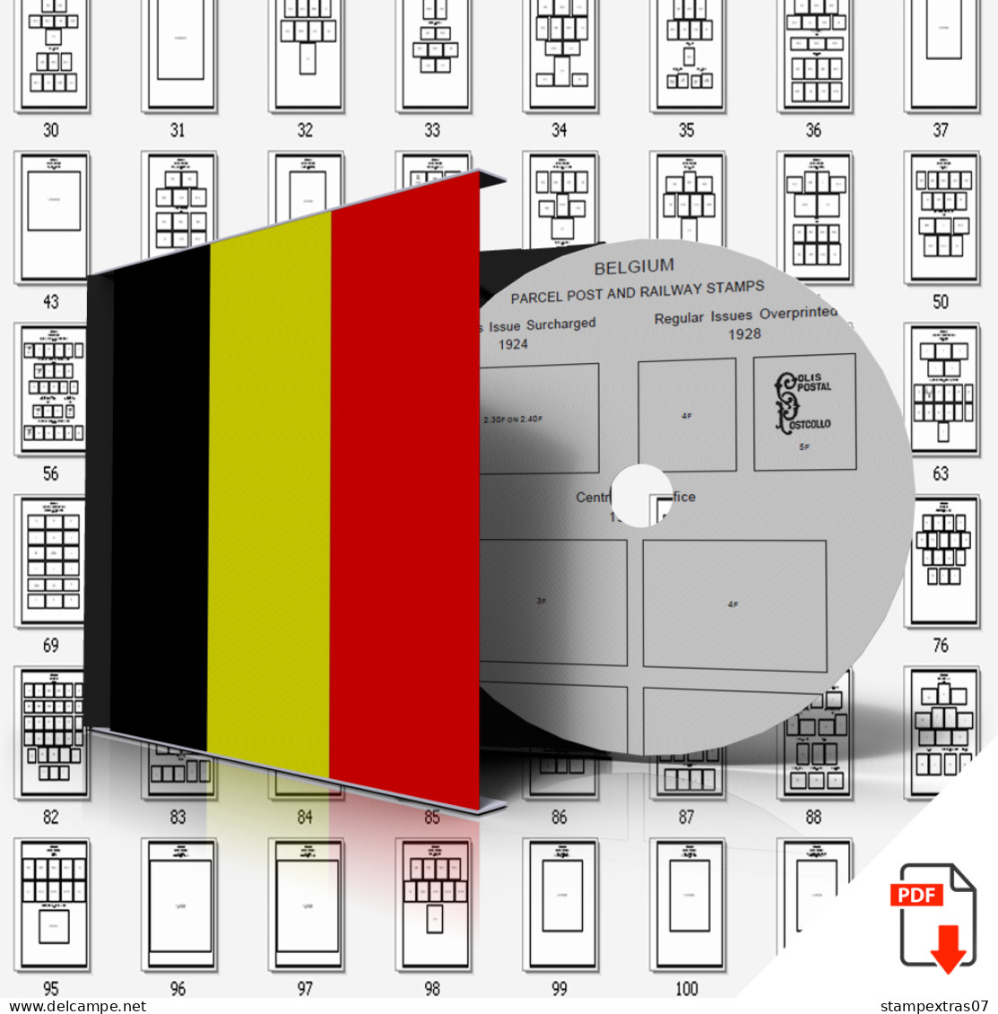 BELGIUM STAMP ALBUM PAGES 1849-2011 (610 Pages) - English