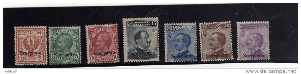 EGEO 1912 SCARPANTO SERIE COMPLETA MNH - Aegean (Scarpanto)