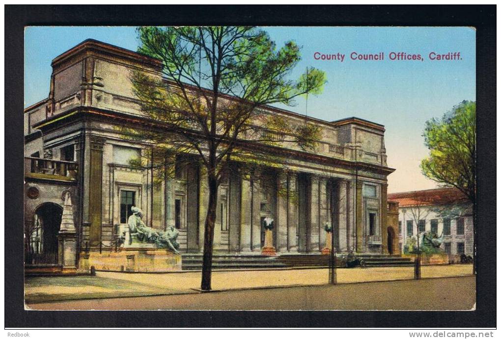 RB 791 - Early Postcard - County Council Offices Cardiff Glamorgan Wales - Glamorgan