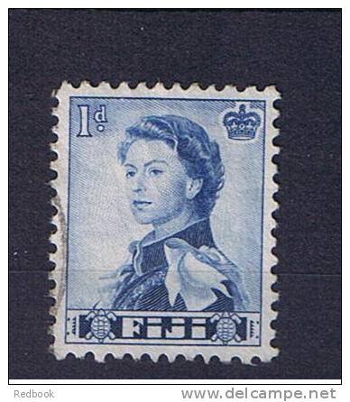 RB 791 - Fiji 1954 - 1d Blue QEII Head SG 299 - Fine Used Stamp - Fiji (...-1970)