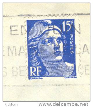 Gandon Perforé C Sur Lettre Imprimée Expr Boîte 12.02 Paris RP - Paris 108 1953 - Autres & Non Classés
