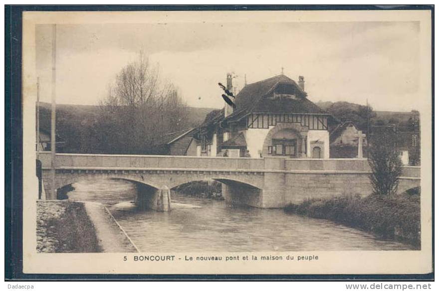 Boncourt, Le Nouveau Pont Et La Maison Du Peuple, Rivière, - Boncourt