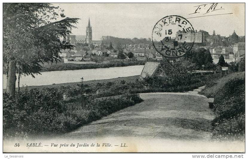 SABLE (72) - Vue Prise Du Jardin De La Ville  - Envoi En Franchise, Voir Description - Autres & Non Classés