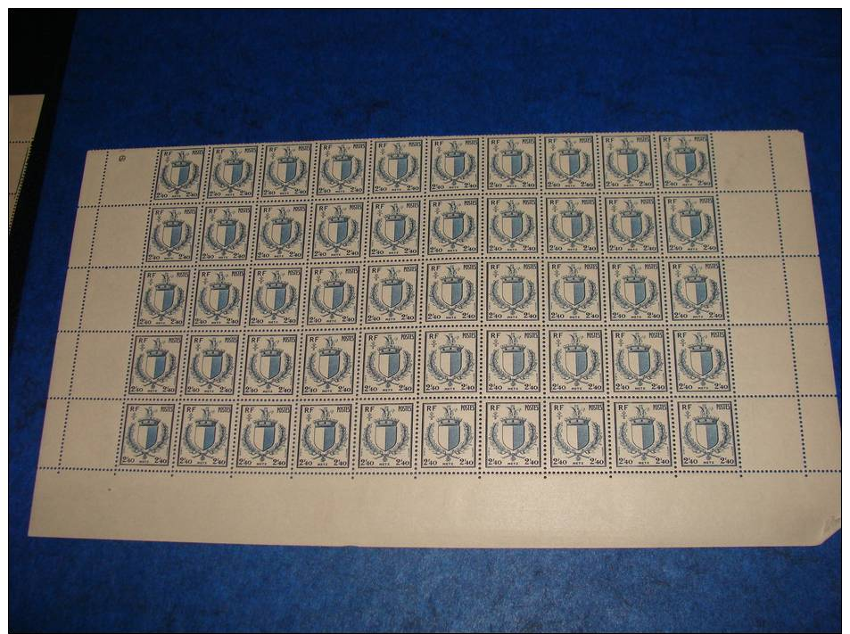 N° 734 En Demi Feuille De  50 Timbres Neuf** - Full Sheets