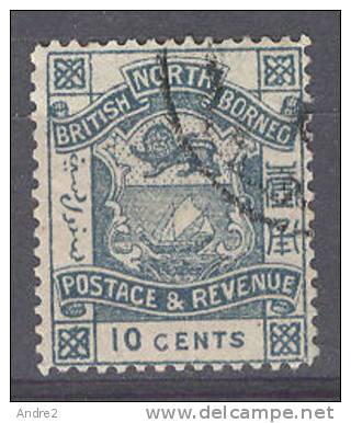 North Borneo - Borneo Du Nord - 1888 -92 -   10c  Blue - Noord Borneo (...-1963)