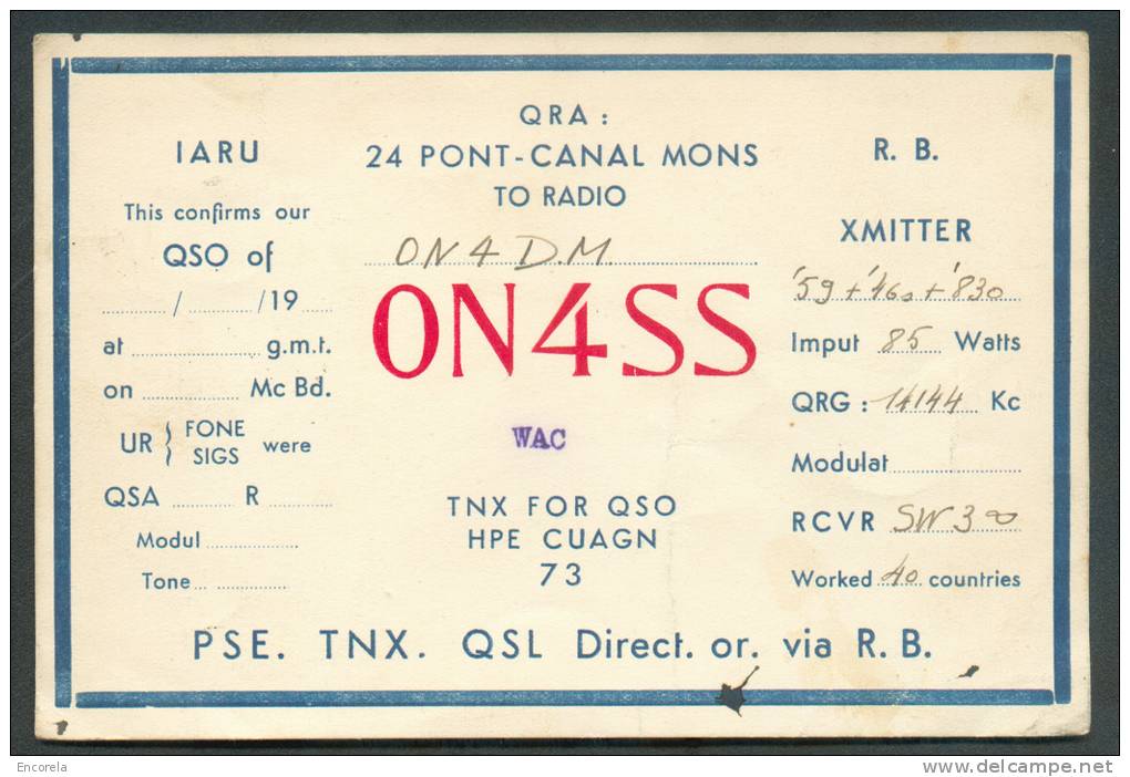 35 Centimes Mercure Obl; Sc MONS S/Carte Radio-Amateur ON4SS/Canal De MONS Du 22-V-1936 Vers Couillet.  Ces Cartes Affra - 1932 Cérès Et Mercure