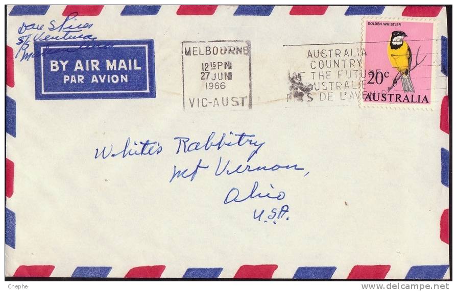 AUSTRALIA 1966 COVER To USA [D8522] - Storia Postale