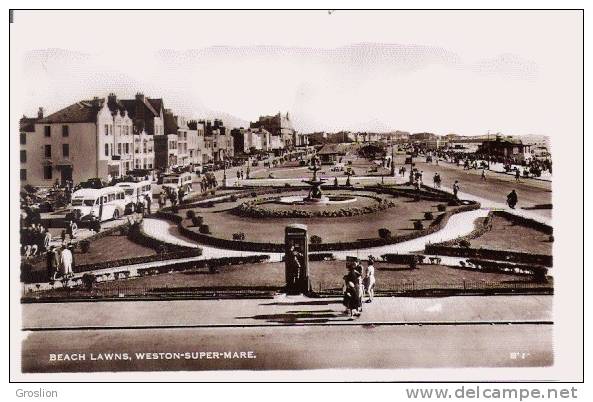 WESTON SUPER MARE BEACH LAWNS (CARTE PHOTO) - Weston-Super-Mare