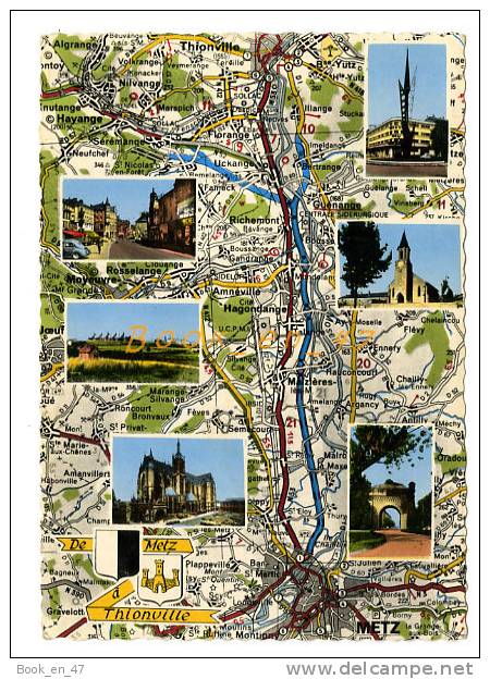 {56517} 57 Moselle De Metz à Thionville , Carte Et Multivues - Cartes Géographiques