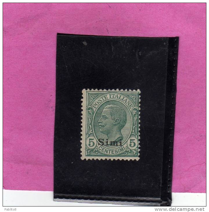 COLONIE ITALIANE EGEO 1912 SIMI 5 CENT. MNH - Aegean (Simi)