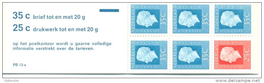 1973 Juliana Regina 5*35ct + 1* 25 Ct No PB 13a / Mi MH 14 Postfris/neuf Sans Charniere/MNH [gra] - Carnets Et Roulettes