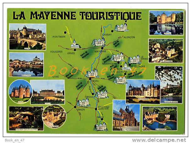 {56477} 55 Mayenne Touristique , Carte Et Multivues ; Laval Daon Craon Lassay Mezangers Evron Pontmain - Cartes Géographiques