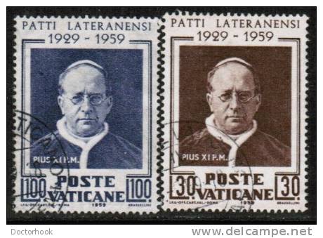 VATICAN   Scott #  254-5  VF USED - Used Stamps