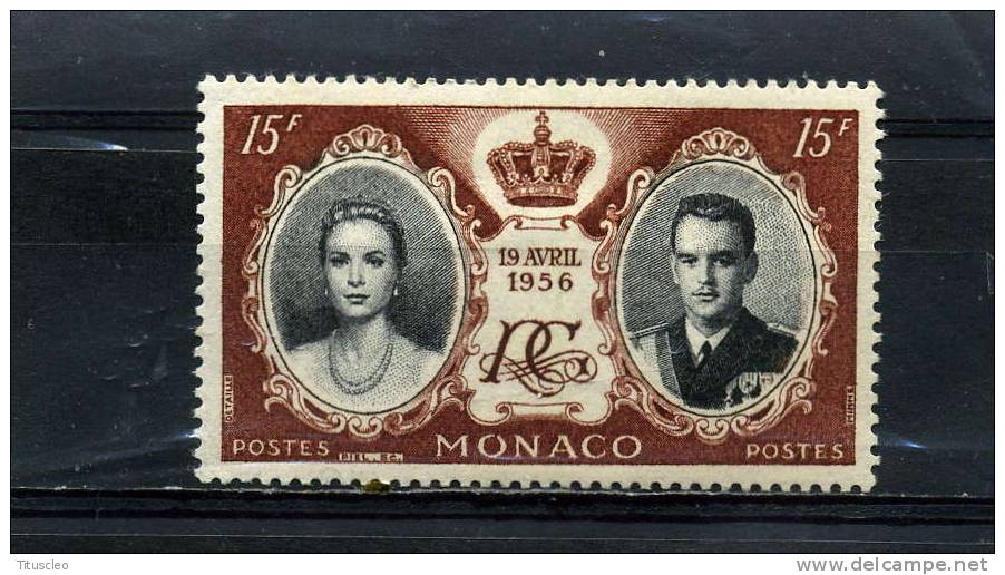 MONACO 477* 15f Brun-rouge Et Noir  Mariage Princier - Nuevos