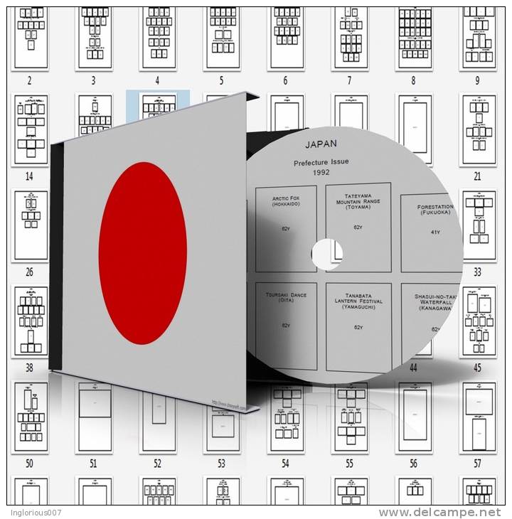 JAPAN STAMP ALBUM PAGES 1871-2011 (593 Pages) - Englisch