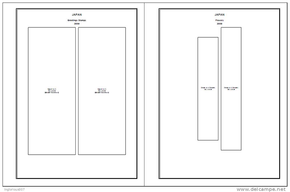 JAPAN STAMP ALBUM PAGES 1871-2011 (593 pages)