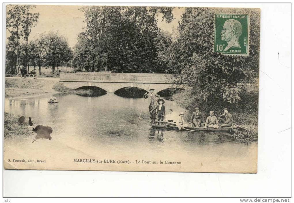 MARCILLY SUR EURE  Le Moulin Et Le Pont. 2 CARTES  22222222222222 - Marcilly-sur-Eure