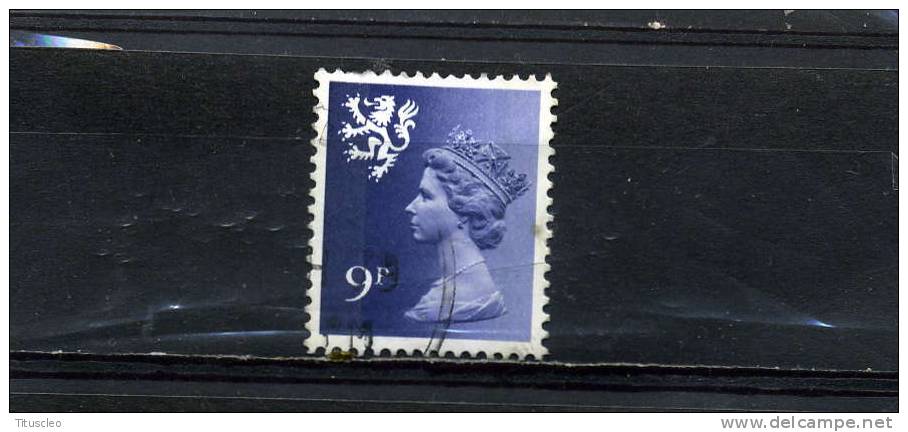 GRANDE BRETAGNE 849° 9p Violet-bleu Elisabeth II Ecosse - Escocia