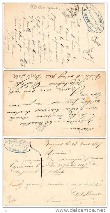 FRANCE ± 1880 - LOT DE 3 ENTIER/CP - Collections & Lots: Stationery & PAP