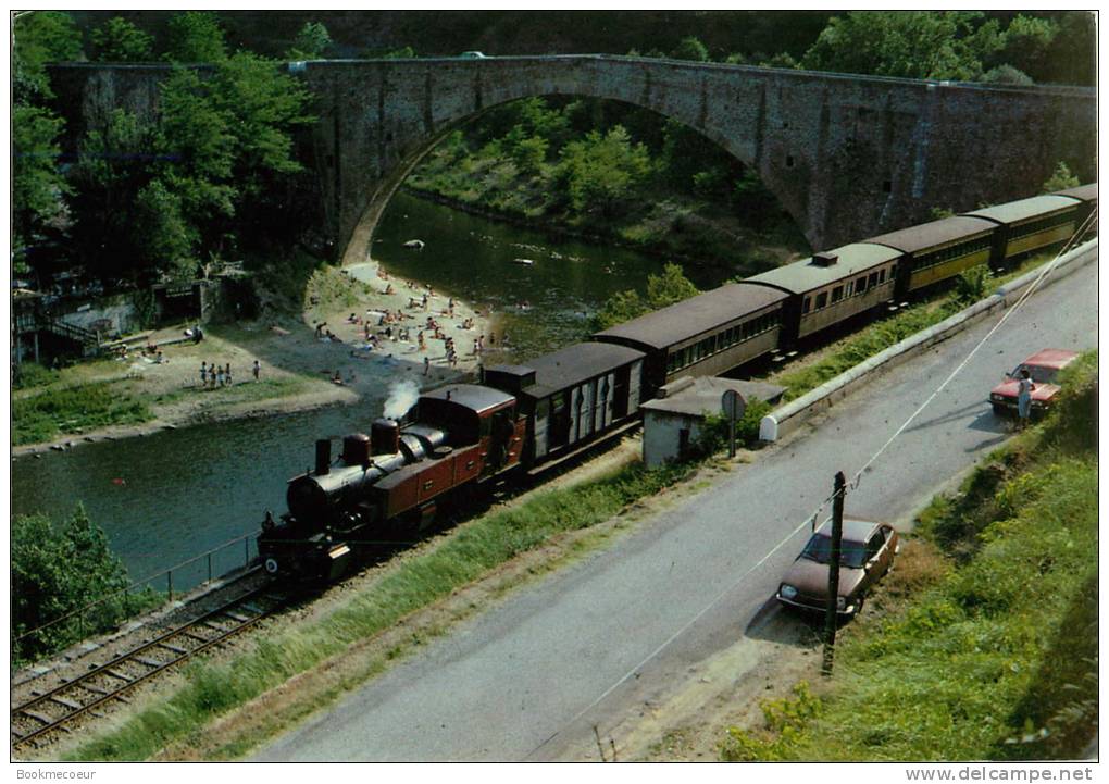 07  CHEMIN DE FER DU VIVARAIS  TOURNON LAMASTRE  DOUCE PLAGE ET LE GRAND PONT SUR LE DOUX - Lamastre