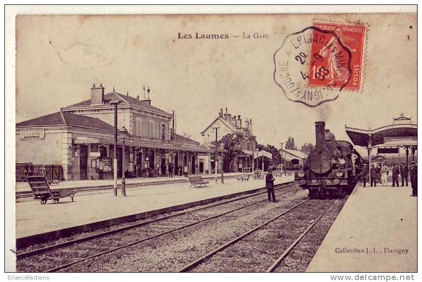 Cote D'Or ..21.. CPA...Les Laumes... La  Gare - Altri & Non Classificati