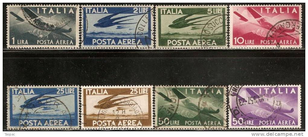 Italy 1945-47 Mi# 706-707, 709-714 Used - Afgestempeld