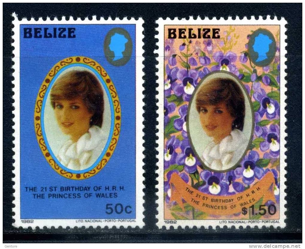 BELIZE 1982 Lady D  (odd Value) Yvert Cat. N° 582-84 Mint No Gum - Femmes Célèbres