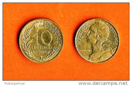 FRANCE 1962-1997 10 Centimes Alu Bronze Km929 - Andere & Zonder Classificatie