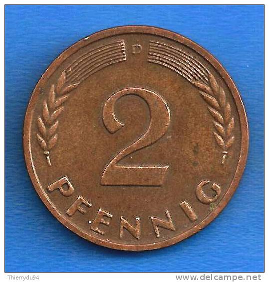 Allemagne 2 Pfennig D 1961 RFA Deutschland Germany Paypal Moneybookers OK - 2 Pfennig