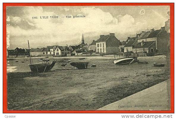 CPA 29 ILE TUDY Finistère Vue Générale ° Collection Anglaret  Quimper N° 1005 - Ile Tudy