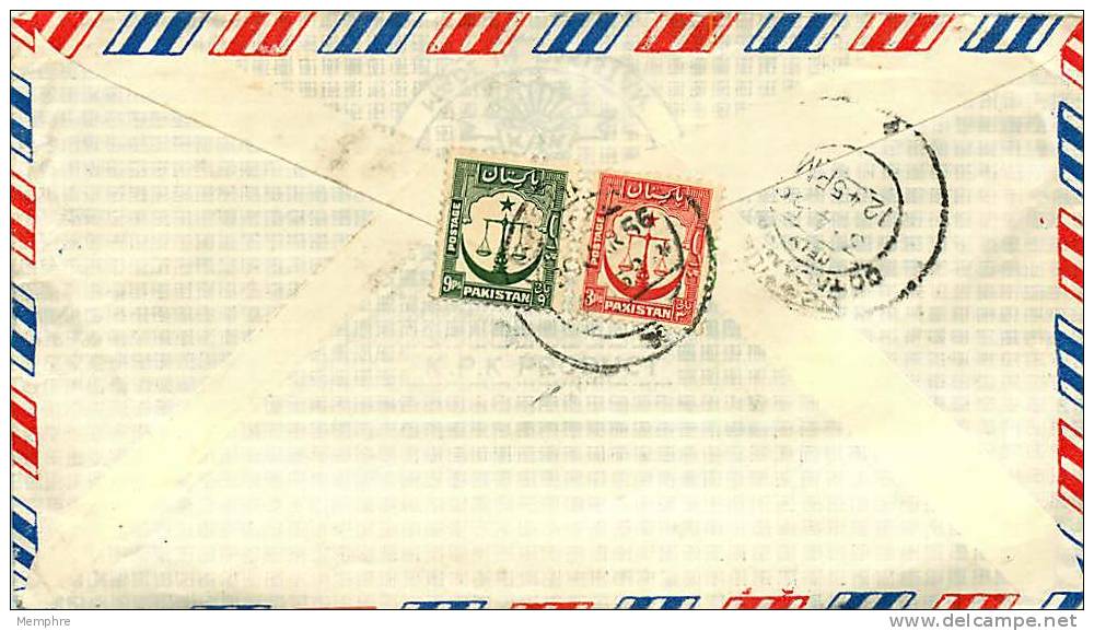 1956  Air Mail Letter To India - Pakistán
