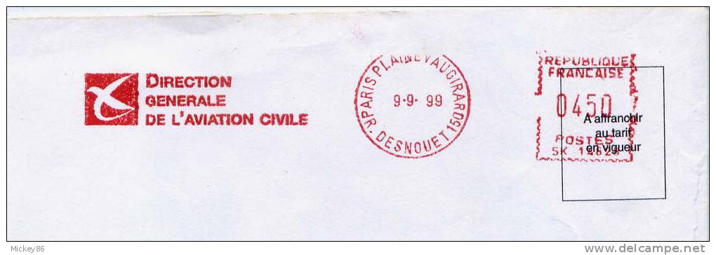 1999--PARIS---75---Direction Générale De L´aviation Civile---machine SK----Avion-- - EMA (Empreintes Machines à Affranchir)