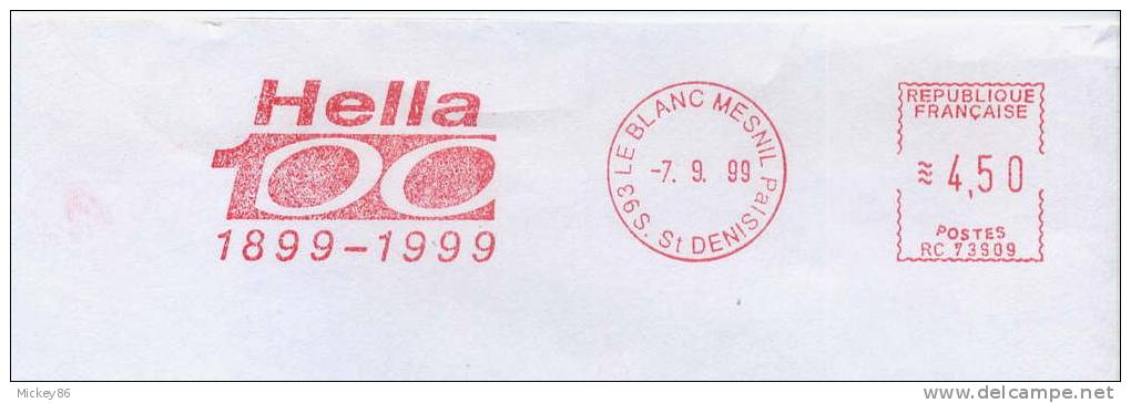 1999--LE BLANC MESNIL---93---HELLA  100---machine RC - EMA (Empreintes Machines à Affranchir)