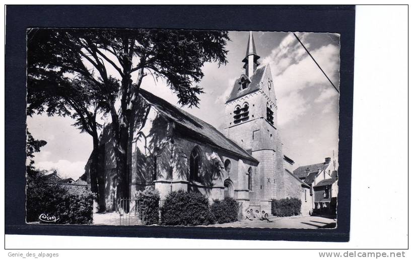 91 ANGERVILLE, Eglise Extérieur, CPSM 9x14,  Voyagé En 1955, Ed Combier - Angerville