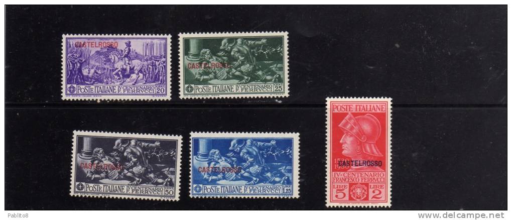 CASTELROSSO 1930 FERRUCCI SERIE COMPLETA COMPLETE SET MNH - Castelrosso