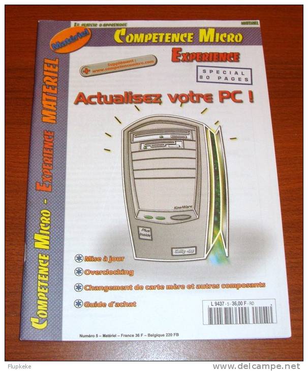 Compétence Micro Expérience 5 Novembre 1998 - Informática
