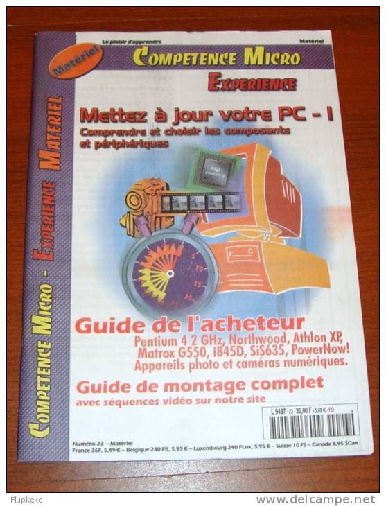 Compétence Micro Expérience 23 Novembre 2001 - Computers