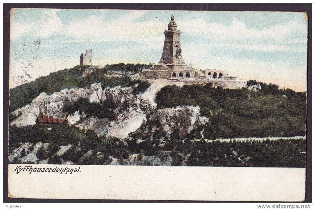 Germany Deutsches Reich PPC Kyffhäuserdenkmal NORDHAUSEN 1906 Heliocolorkarte Von Ottmar Zieher (2 Scans) - Kyffhäuser