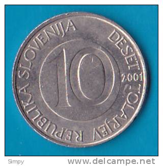 SLOVENIA    - 10 Tolarjev  2001 - Slowenien