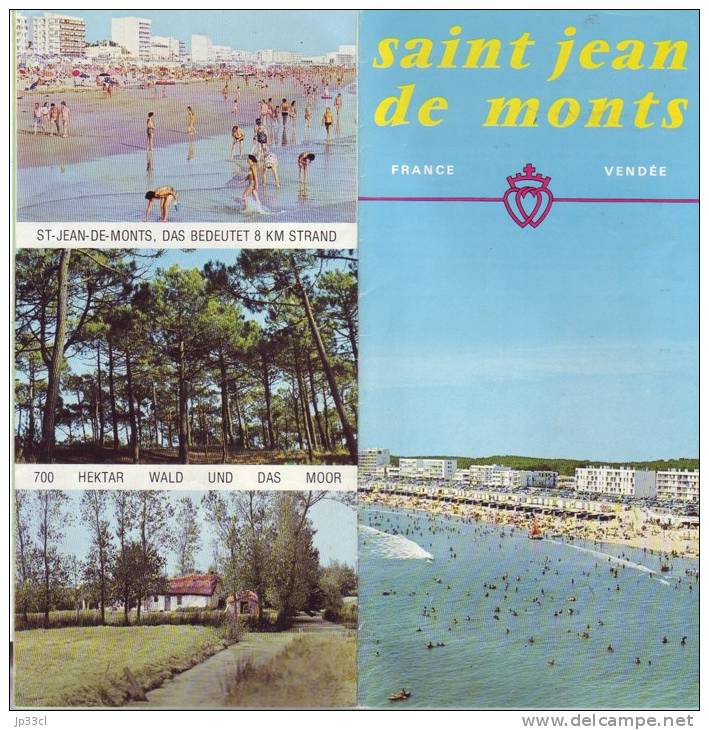 Ancien Dépliant Touristique Sur Saint Jean De Monts, Vendée (vers 1985) - Frankrijk