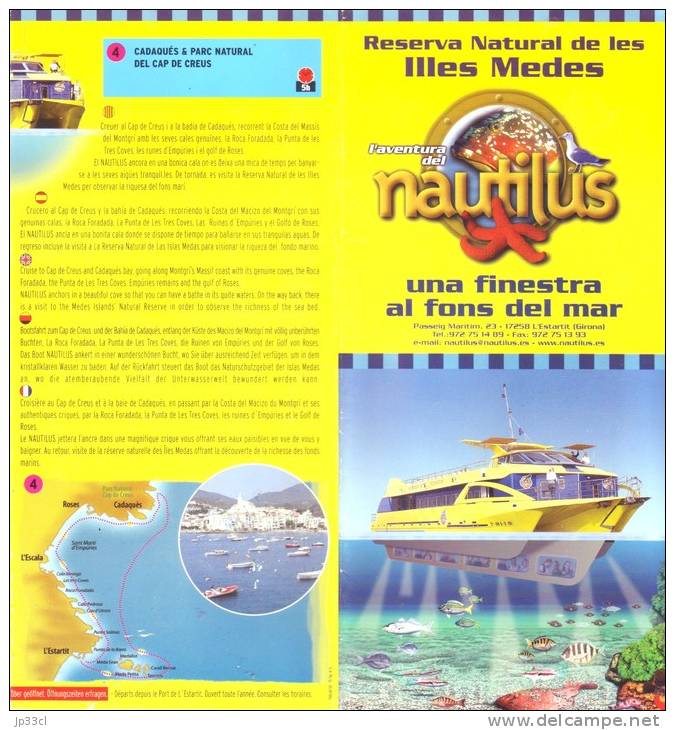 Ancien Dépliant Touristique Sur Les Îles Medes, L'Estartit, Girona, Espagne (1990) - Practical