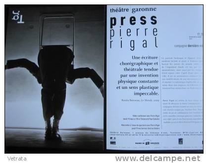 Carte : Press / Pierre Rigal. Théâtre Garonne (21x15 Cm) - Danse