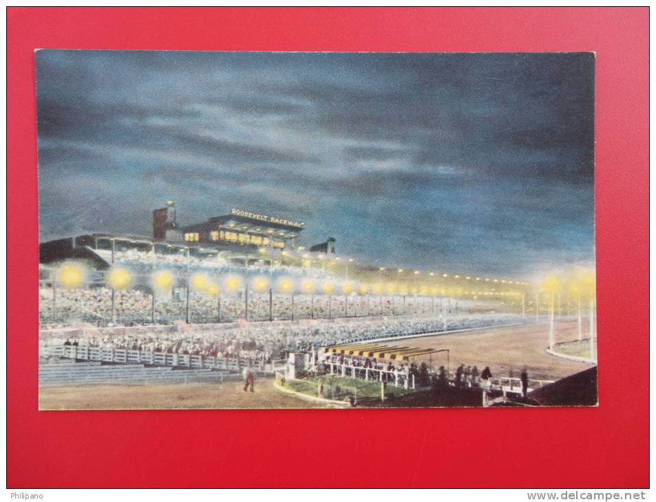 Roosevelt Raceway Westbury L.I. Night View Racing   Chrome  ==   Ref 333 - Long Island