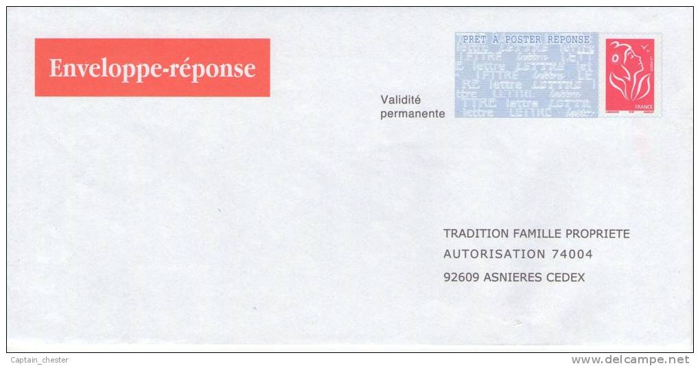 PRET A POSTER REPONSE "  TRADITION FAMILLE PROPRIETE  " NEUF ( 0508552 - Lamouche ) - Prêts-à-poster: Réponse /Lamouche