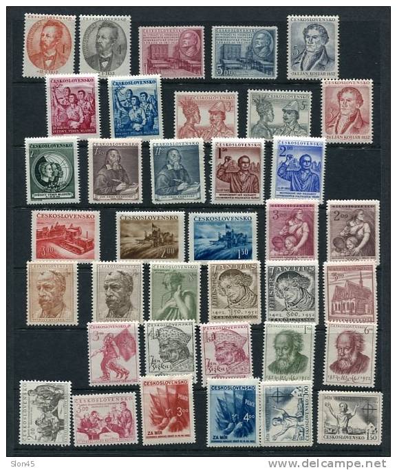 Czechoslovakia 1952 Accumulation MNH Complete Sets - Ongebruikt