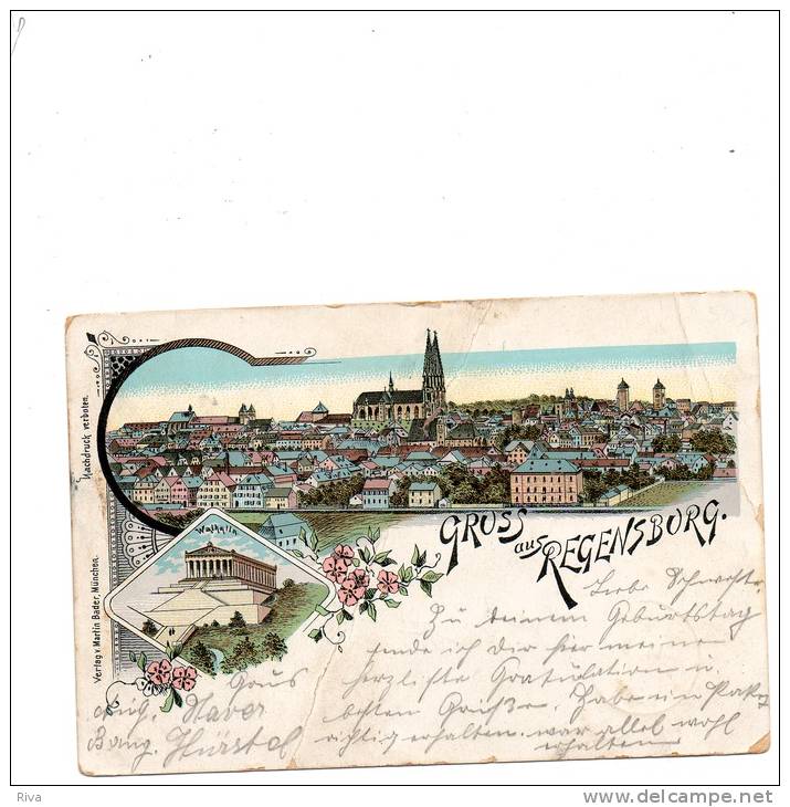 Gruss Aus Regensburg (carte Avec Pliure ) - Regensburg