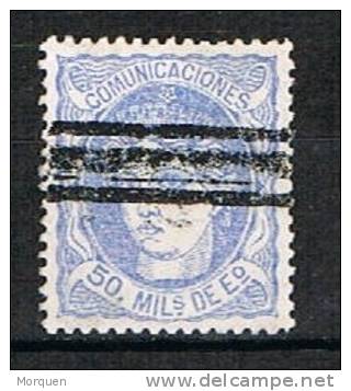 Sello 50 Milesimas Alegoria 1870, Barrado Num 107s º - Used Stamps