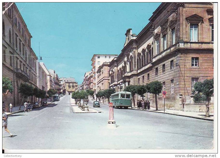 Caltanissetta - Viale Regina Margherita E Palazzo Del Governo - Formato Grande -  Viaggiata 1963 - Caltanissetta