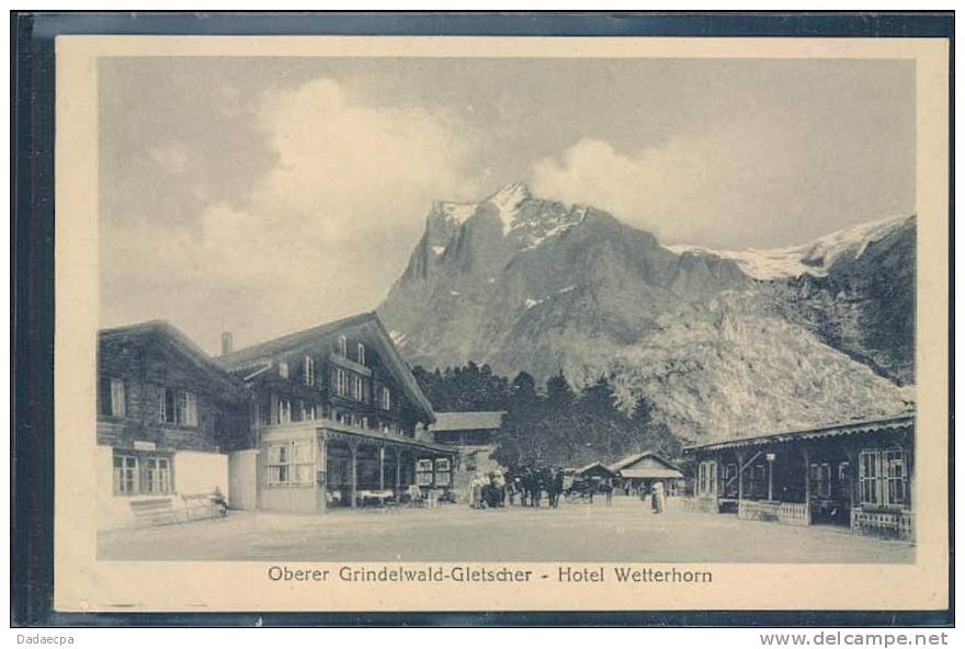 Oberer Grindelwald-Gletscher, Hotel Wetterhorn, Animée, - Grindelwald